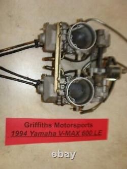 1994 YAMAHA VMAX 600 LE 8CF oem mikuni flat slide snowmobile carbs carburetors