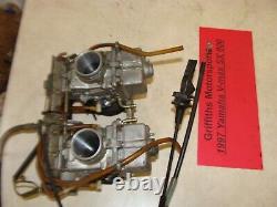 1997 YAMAHA VMAX SX 600 twin MIKUNI flat slide carb carburetors cables choke
