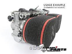 Air filters + velocity stacks Mikuni RS flatslide carburetor 34 36 38 40 racing