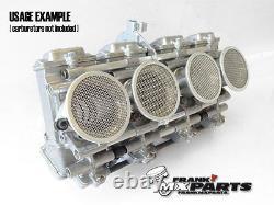 Aluminum velocity stacks wire mesh Keihin FCR 28-33 flatslide racing carburetor