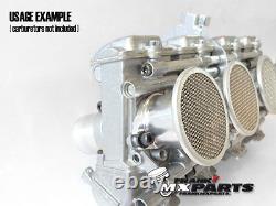 Aluminum velocity stacks wire mesh Keihin FCR 28-33 flatslide racing carburetor