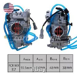 FCR MX 37 Flat Slide 37mm Carburetor for Suzuki RMZ250 RMZ 250 Carb 2004-2009