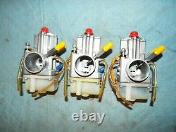 KAWASAKI H2 750 NOS LECTRON FLATSLIDE CARBS WithNITROUS PORTS CABLE AND MANIFOLDS