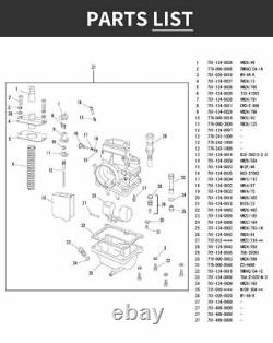 Mikuni Geniune TM 38mm 38 mm Flat Slide Smoothbore Carb Carburetor TM38 Parts