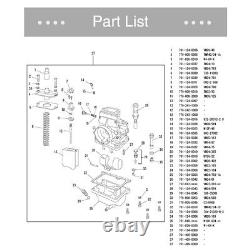 Motorcycle carburetor 32mm Flat Slide Carb Carburetor For YAMAHA DT200WR DT200S