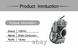 Racing Motor Bike Carb HSR 45mm Carburetor For HARLEY FLHR FLHFB FLHT